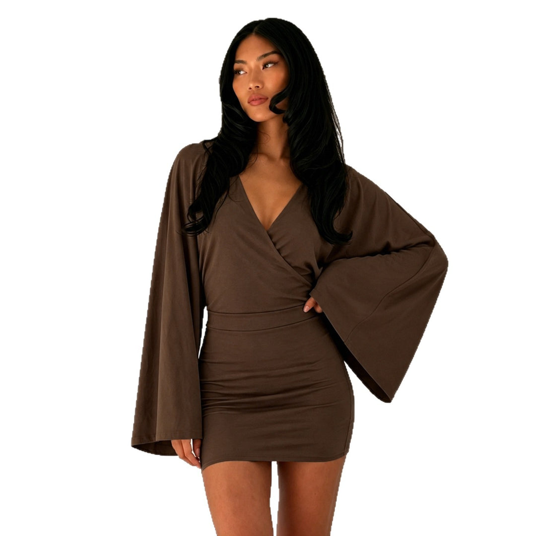 Damen nan Wickel-Minikleid mit Kimonoärmeln, taillierter Miedernaht und stretchigem Jersey Echo Archiv