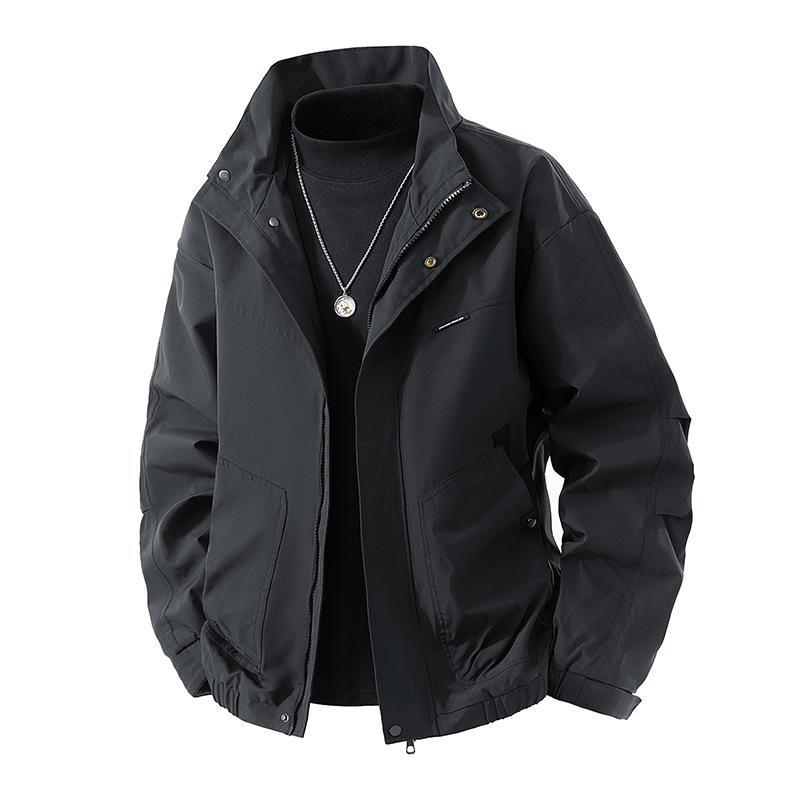 Herren Leichte technische Freizeitjacke mit Stehkragen, verdecktem Reißverschluss und elastischem Saum Echo Archiv