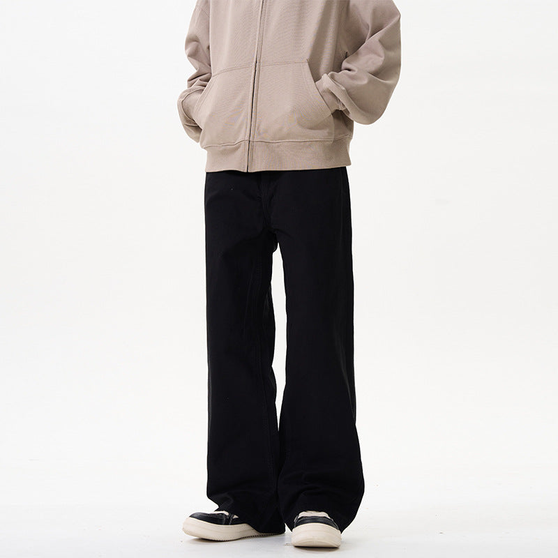 Unisex Weit geschnittene Chinohose mit tiefem Schritt und lässigem Bund Echo Archiv