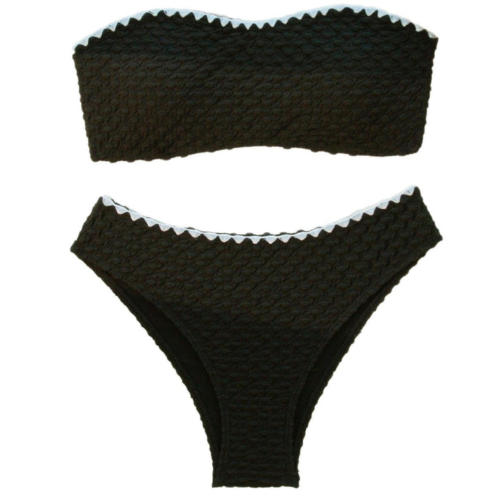 Damen Bandeau-Bikini mit strukturiertem Obermaterial und geschmackvollen Akzenten Echo Archiv