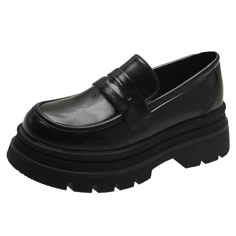 Damen nan modische Plateau-Loafer in Lederoptik mit profilierter Gummisohle und gepolstertem Fußbett Echo Archiv