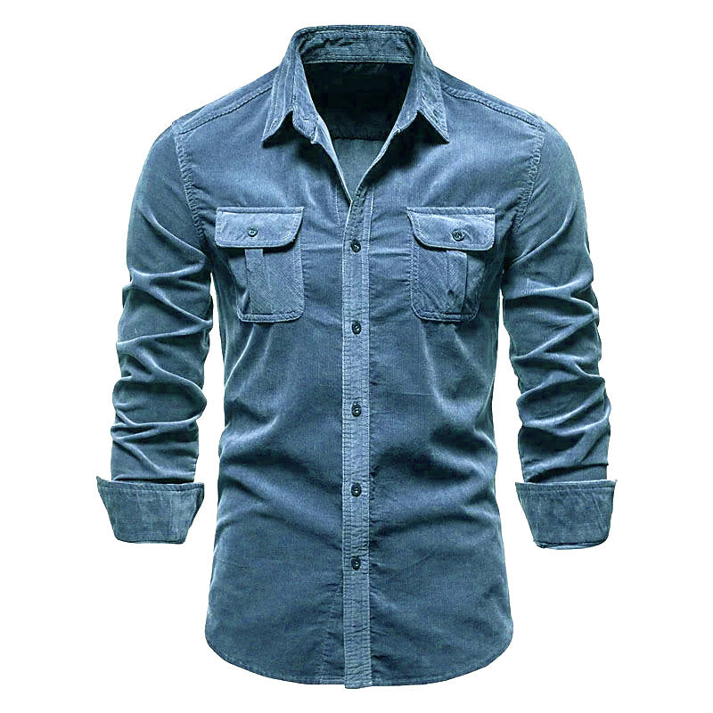 Herren Langärmliges Hemd im lässigen Denim-Look Echoarchiv