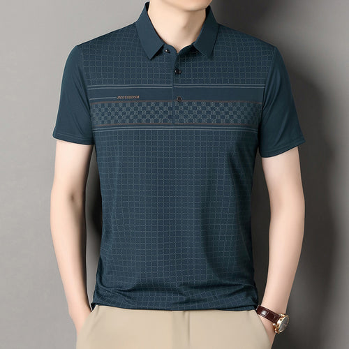 Herren Poloshirt mit atmungsaktivem Piqué-Design und stilvollen Kontraststreifen Echoarchiv