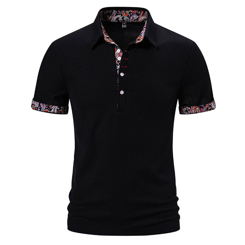 Herren modisches Poloshirt mit buntem Kragen und komfortablem Schnitt Echoarchiv