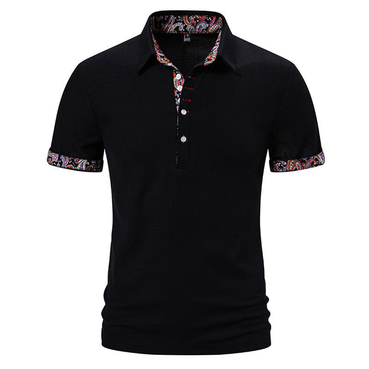 Herren modisches Poloshirt mit buntem Kragen und komfortablem Schnitt Echoarchiv