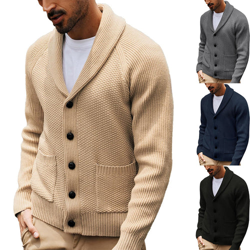 Herren Strickjacke mit stilvollem Schalkragen Echoarchiv