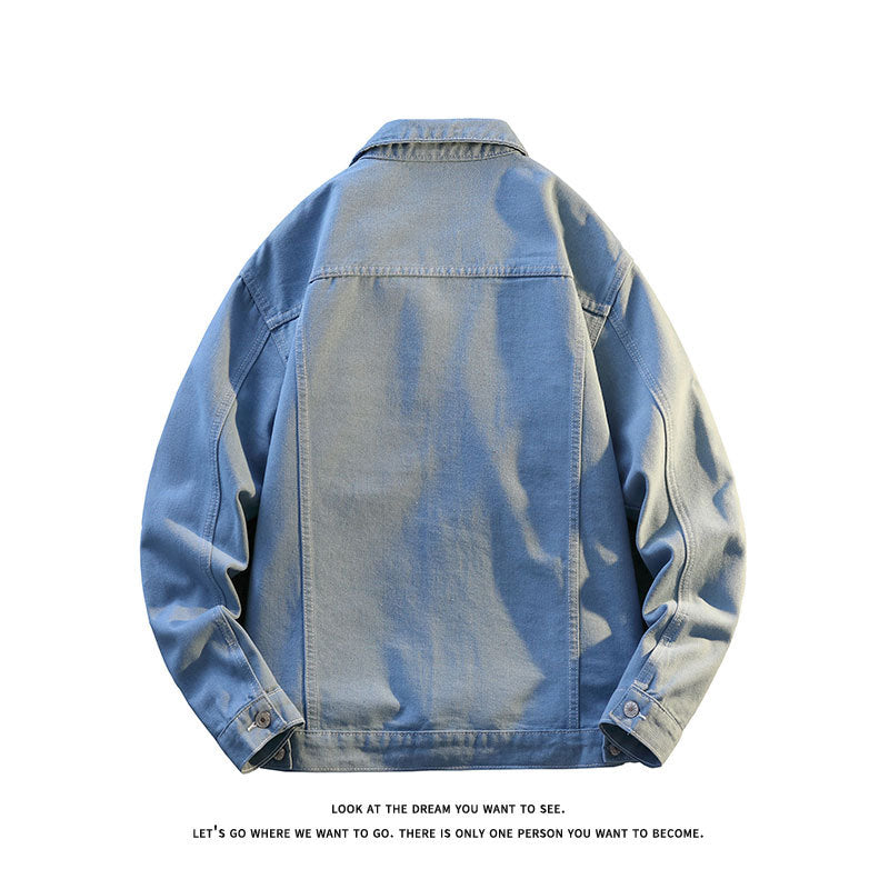 Herren lässige Jacke mit zwei Brusttaschen und sanfter Textur Echoarchiv