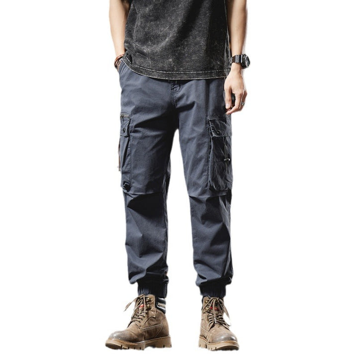 Herren Multifunktionale Canvas-Cargohose im Jogger-Cut mit elastischem Tunnelzugbund und Mehrfachtaschen Echo Archiv