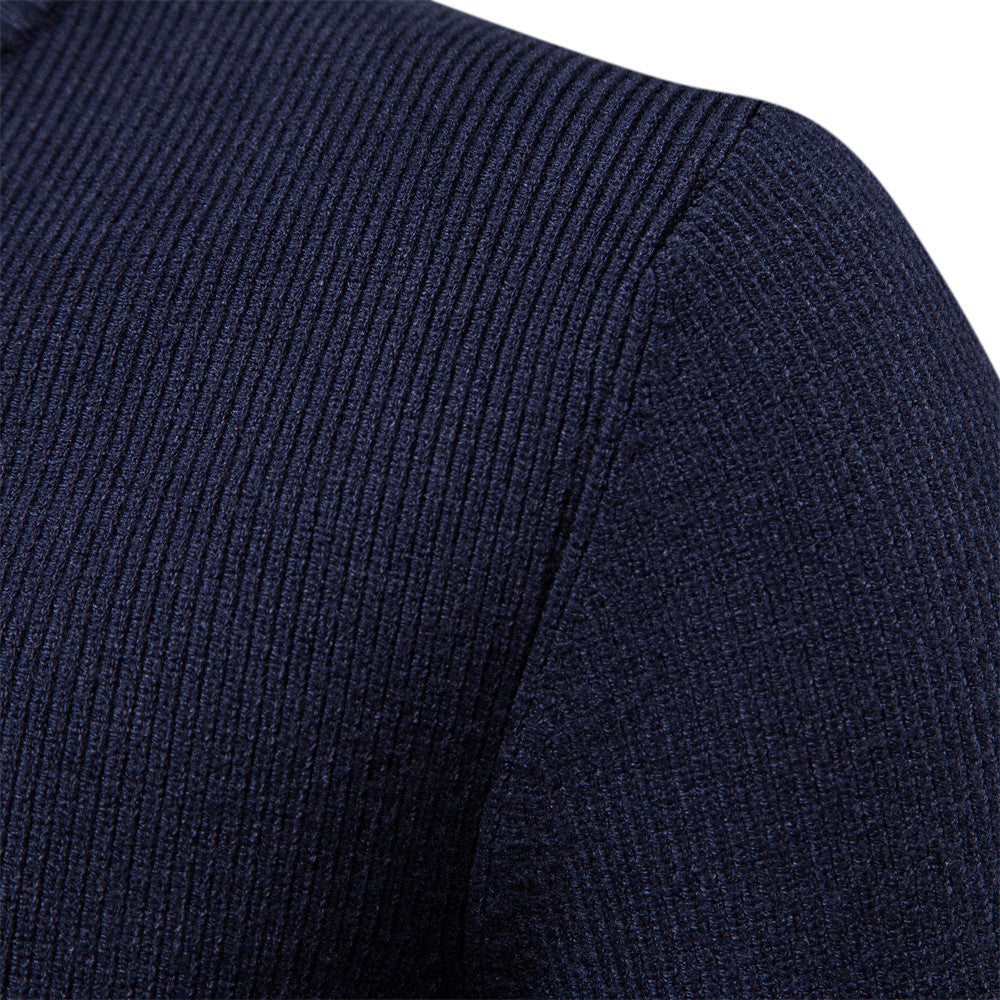 Herren Strickjacke mit modischem Stehkragen und Reißverschluss Echoarchiv