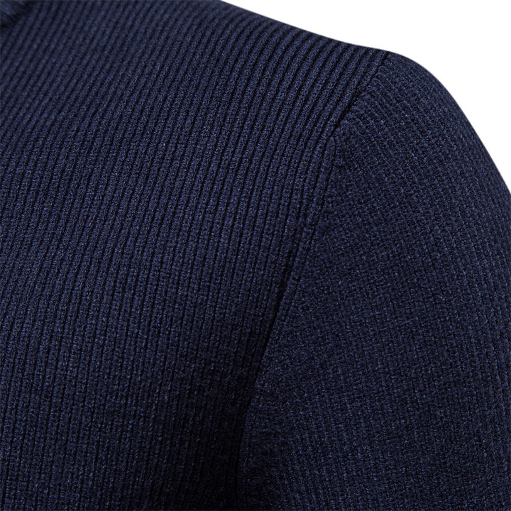 Herren Strickjacke mit modischem Stehkragen und Reißverschluss Echoarchiv