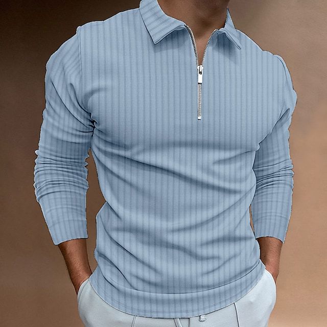 Herren modischer Poloshirt mit Reißverschluss Echoarchiv