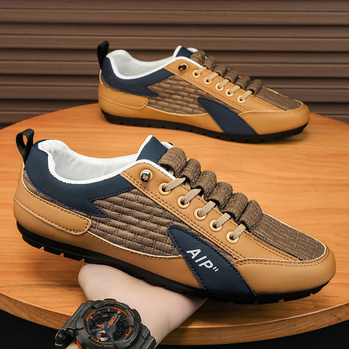 Herren Gewebter Low-Top Sneaker mit leichter Profilsohle und Panel-Details Echoarhiv