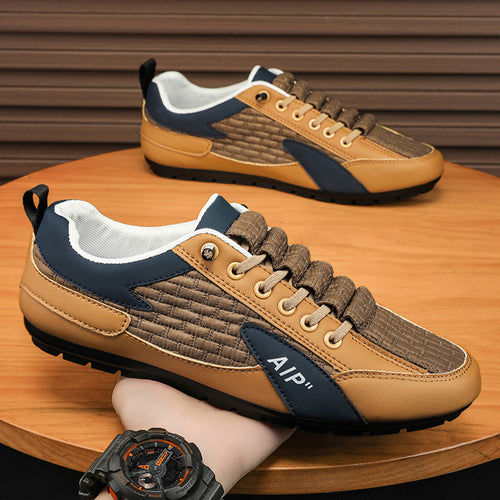 Herren Gewebter Low-Top Sneaker mit leichter Profilsohle und Panel-Details Echoarhiv