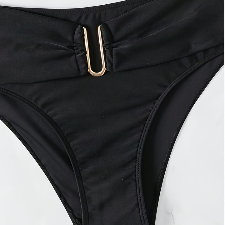 Damen Bikini-Set mit hoch taillierter Hose und dekorativem Schnürverschluss Echo Archiv