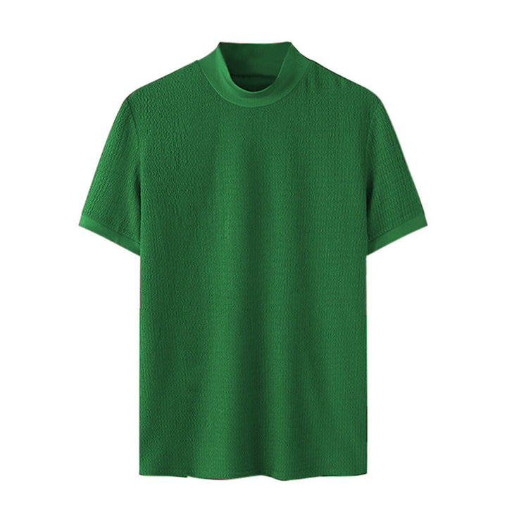 Herren nan Kurzarm Feinstrickshirt mit Stehkragen Echo Archiv