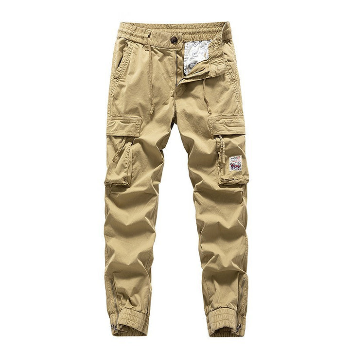 Herren Cargo-Jogger mit Zip-Knöchel, elastischem Bund, Multifach-Utility-Taschen und Vintage-Patch Echo Archiv