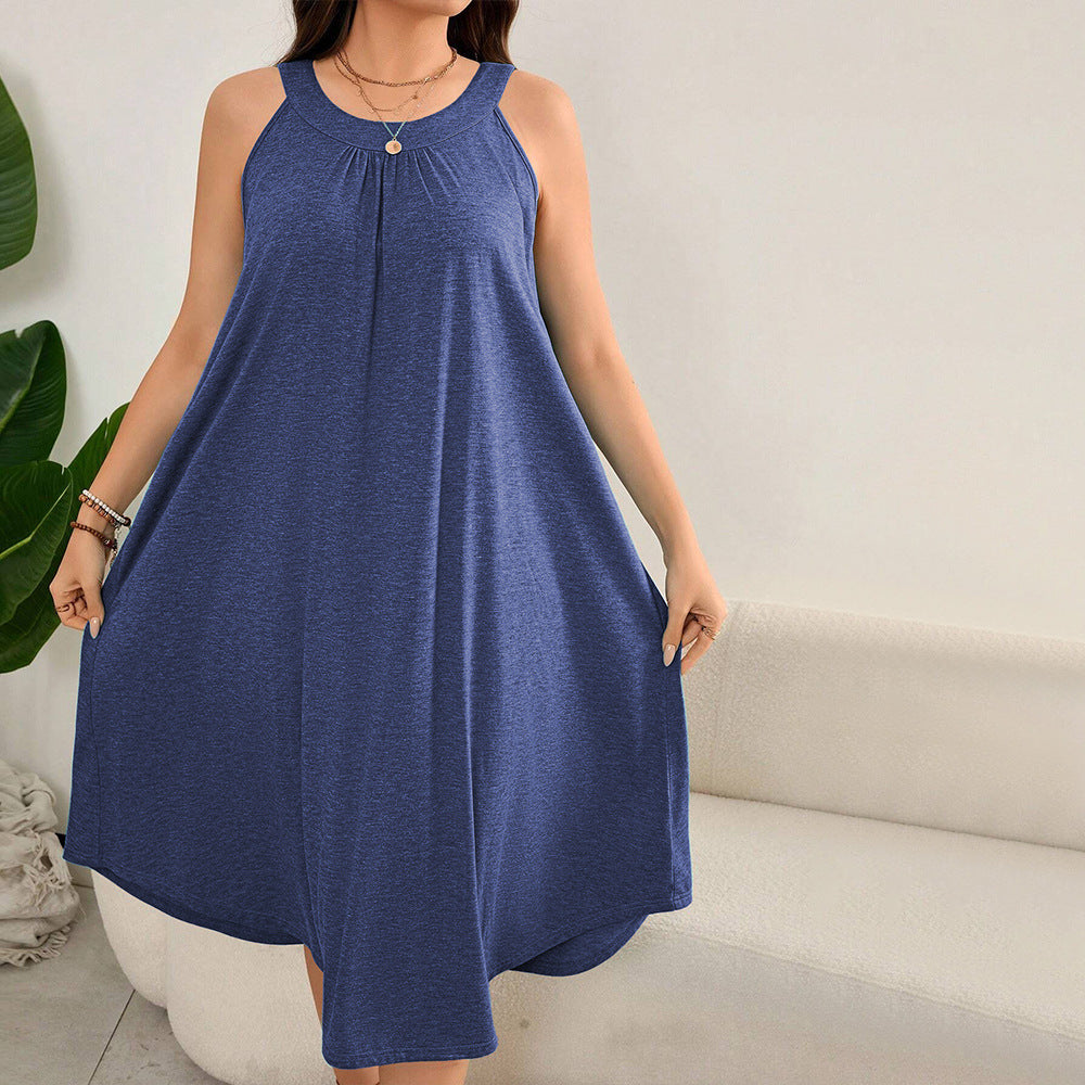 Damen lässiges A-Linien-Kleid mit großzügigem Schnitt und atmungsaktivem Material Echo Archiv