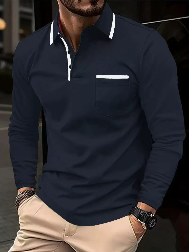 Herren Poloshirt mit modernem Kragen und Brusttasche Echoarchiv