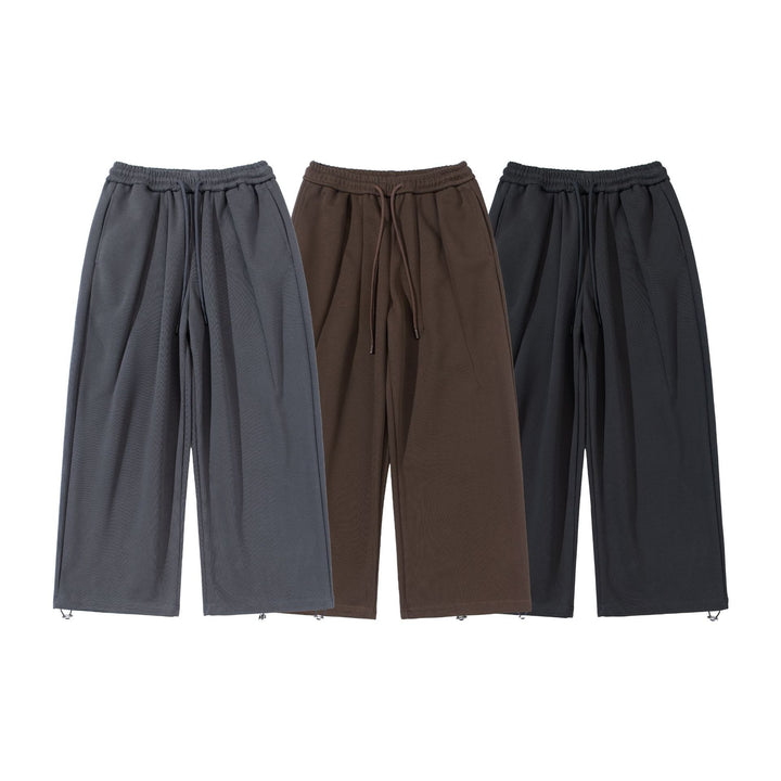 Unisex Weite Cropped Jogginghose mit Tunnelzugbund, Eingrifftaschen und verstellbarem Saum Echoarchiv