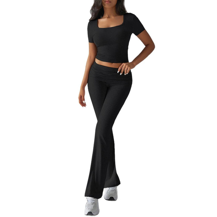 Damen Sportliches Oberteil mit hohen Taillenleggings aktivem Set Echo Archiv