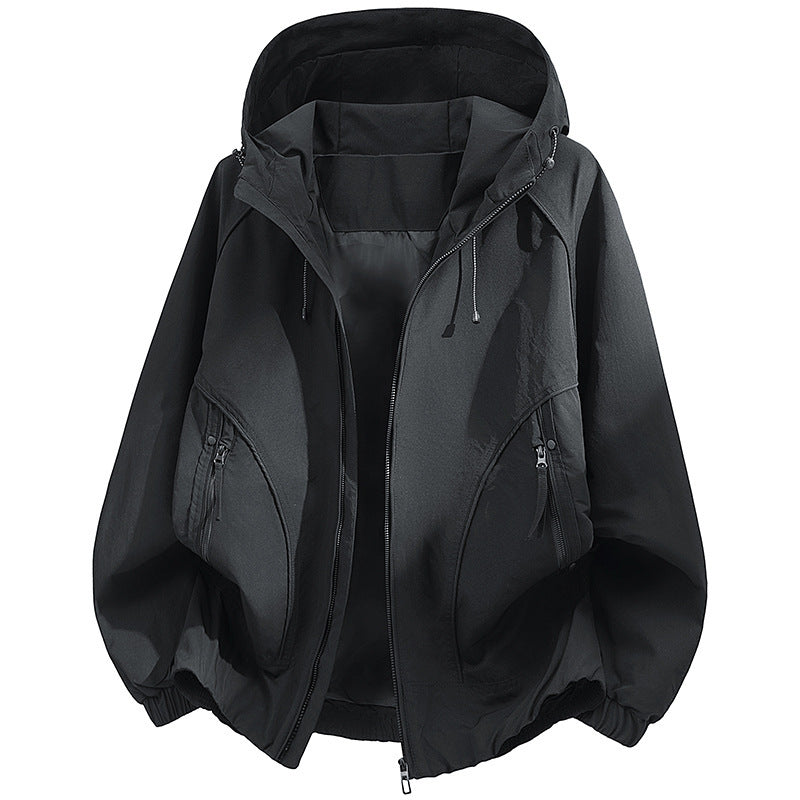Herren technische Kapuzen-Softshelljacke mit verstellbarer Kapuze und Utility-Taschen Echo Archiv