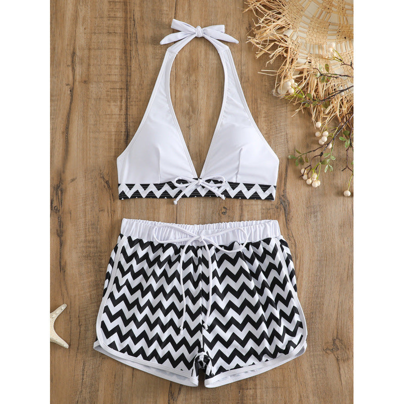 Damen Bikini-Set mit hochwertigem Chevron-Muster und verstellbaren Trägern Echo Archiv