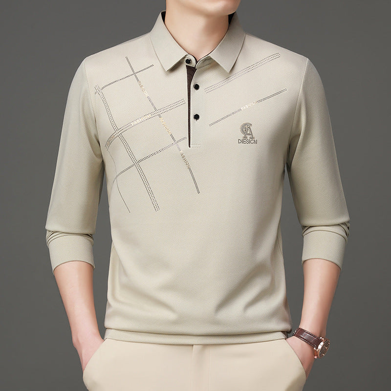 Herren Poloshirt mit stylischem Grafikdruck und hochwertigem Funktionsmaterial Echoarchiv