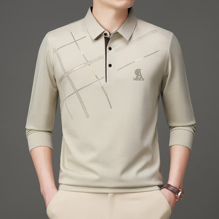 Herren Poloshirt mit stylischem Grafikdruck und hochwertigem Funktionsmaterial Echoarchiv