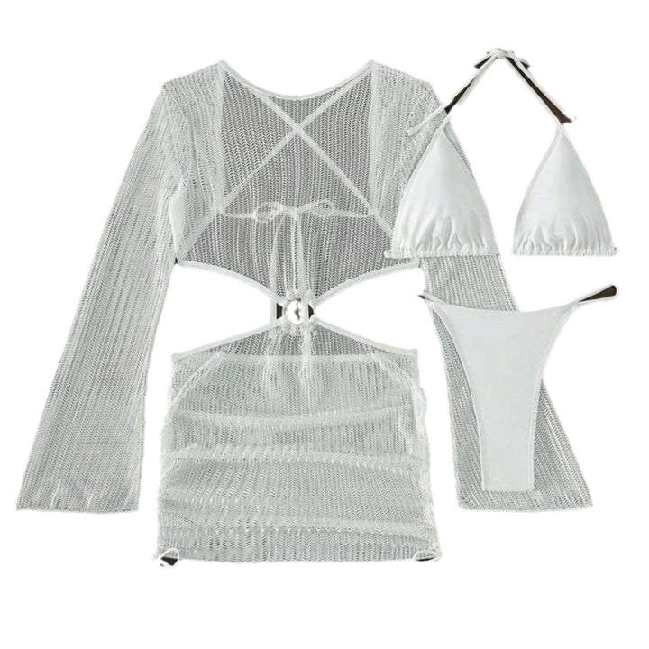 Damen Netzkleid mit offenem Schnitt und schickem Ring-Detail Echo Archiv
