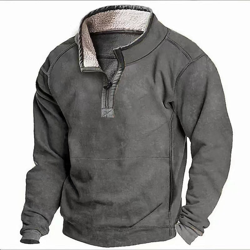 Herren Fleecesweater mit hochgeschlossenem Kragen und praktischem Reißverschluss Echoarchiv