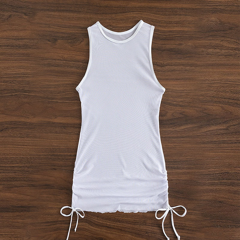 Damen transparentes Strandkleid mit Bindebändern Echo Archiv