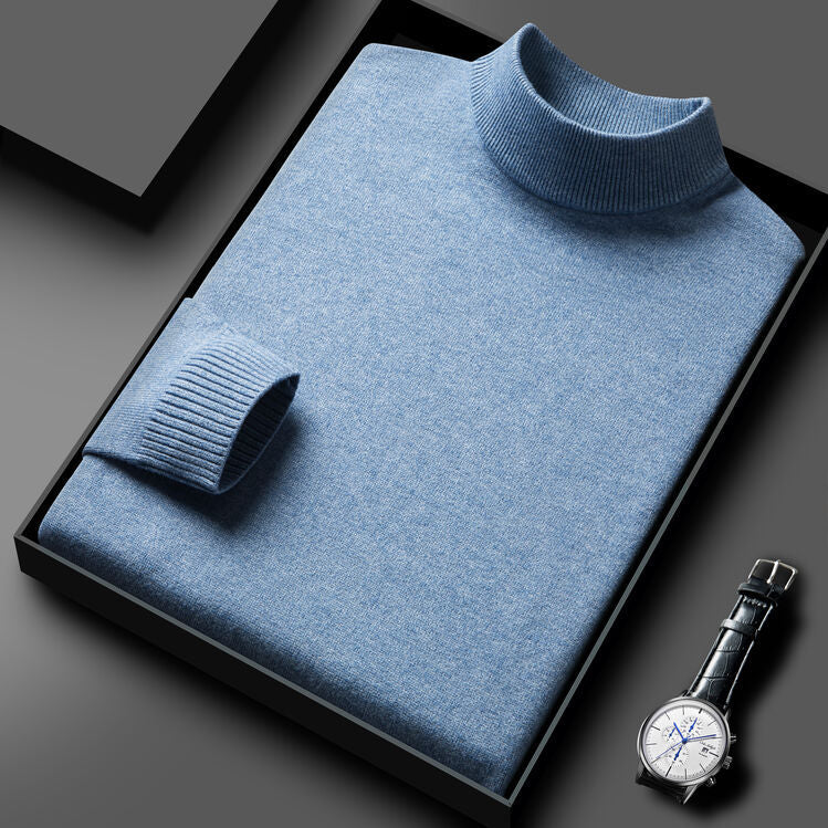 Herren eleganter Pullover mit hochgeschlossenem Kragen Echoarchiv