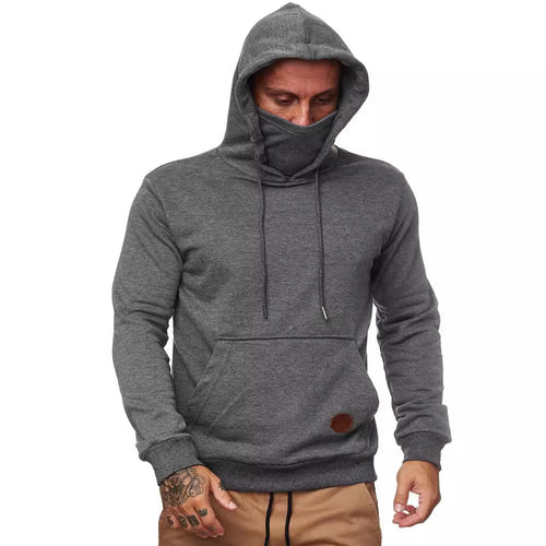 Herren Kapuzenpullover mit multifunktionalem Kragen Echoarchiv