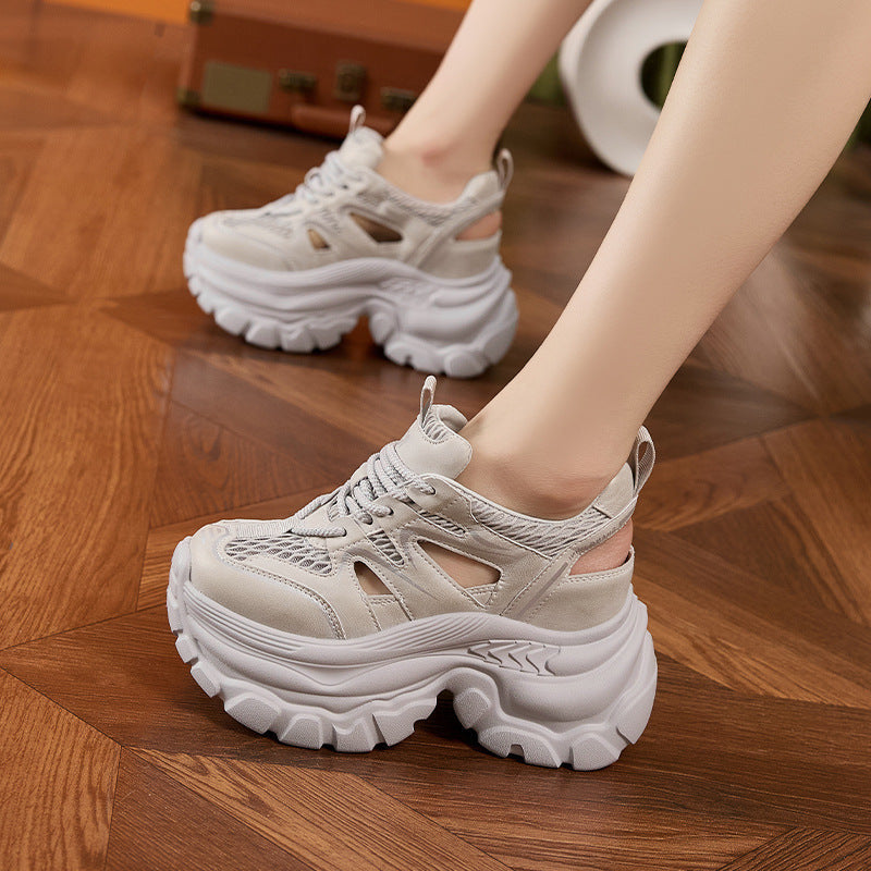 Damen Sneakers mit luftiger Mesh-Oberfläche und extragroßer Plattform Echo Archiv
