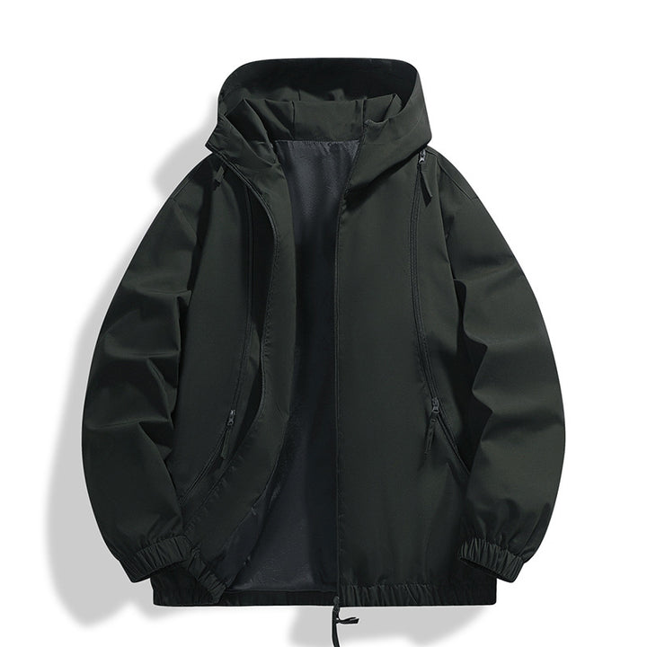 Herren Leichte Kapuzenjacke mit elastischen Bündchen – Taviero
