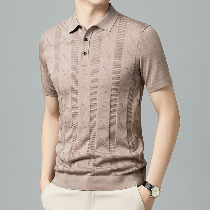 Herren Poloshirt mit strukturiertem Design von Echoarchiv