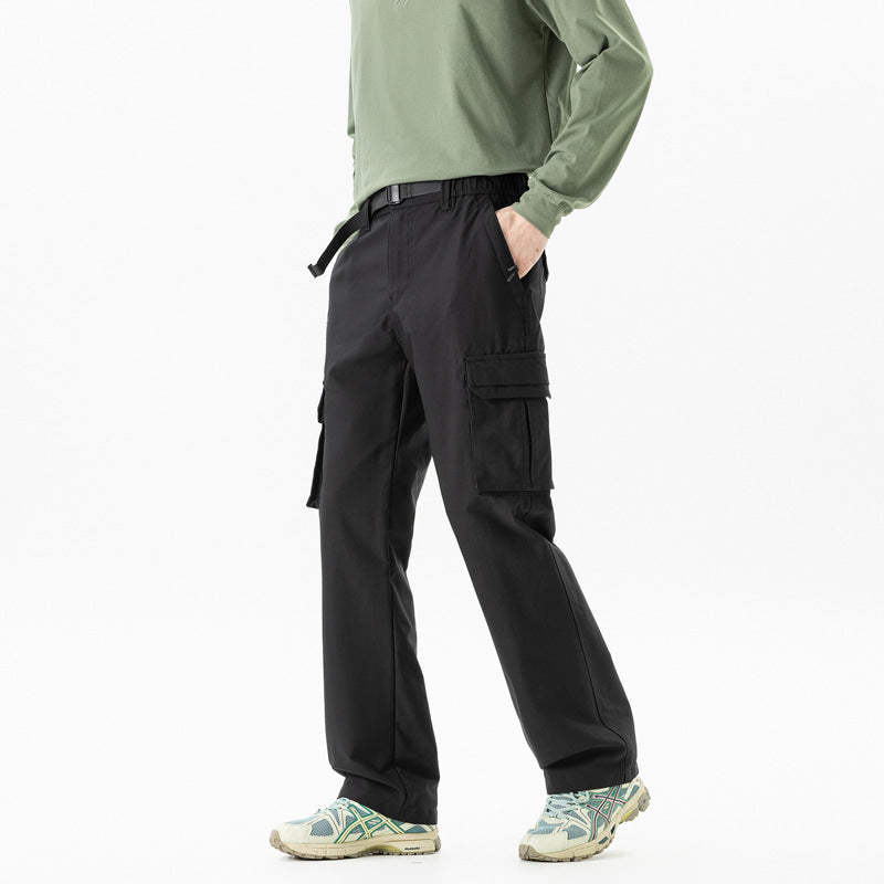 Herren Utility-Cargohose im technischen Trekking-Stil mit integriertem Gürtel und Mehrfach‑Taschen Echo Archiv