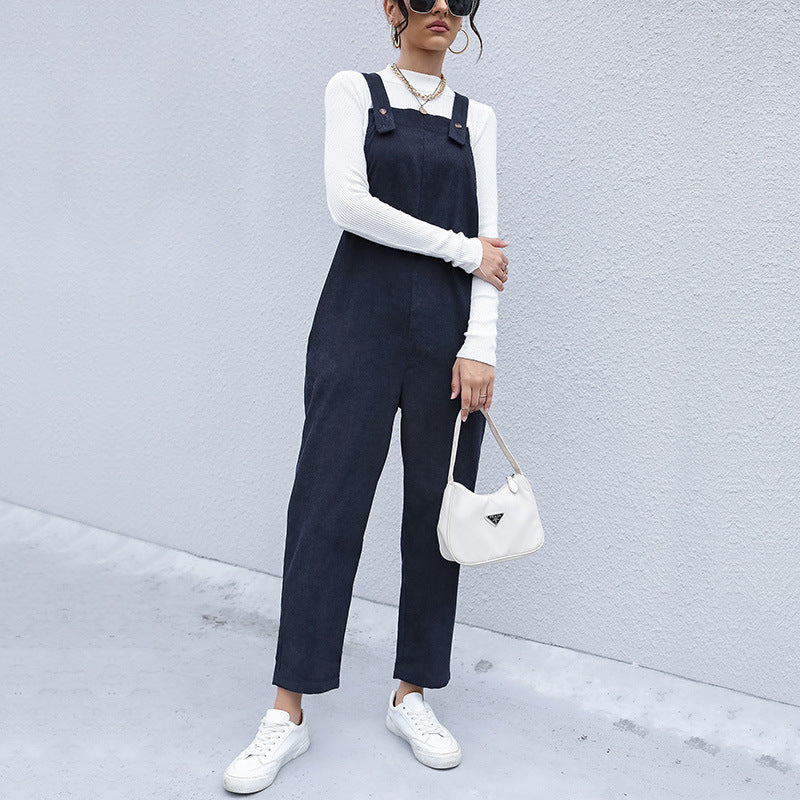 Damen Lässiger Overall mit hohen Kragen Echo Archiv