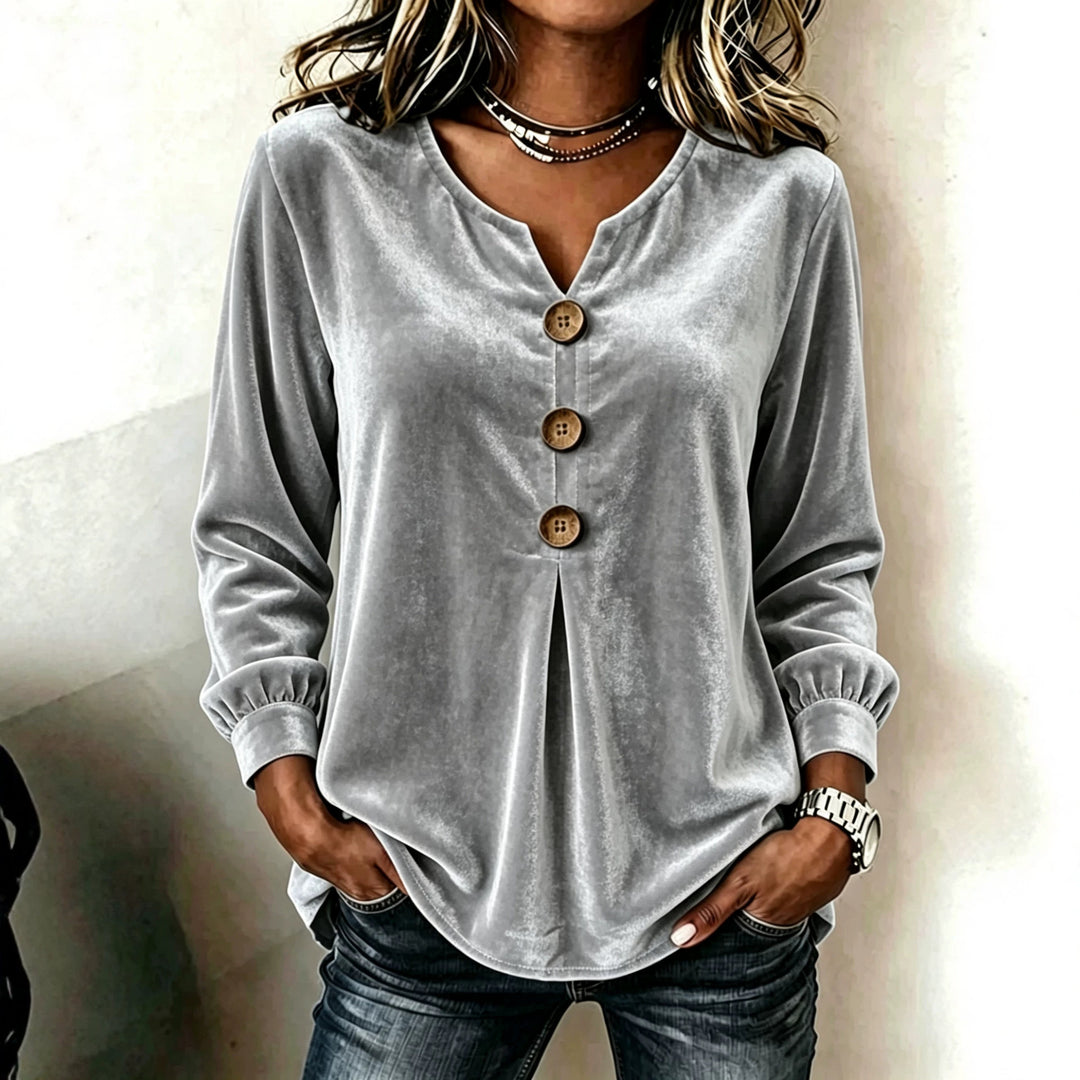 Damen Elegante und komfortable Veloursbluse Echo Archiv