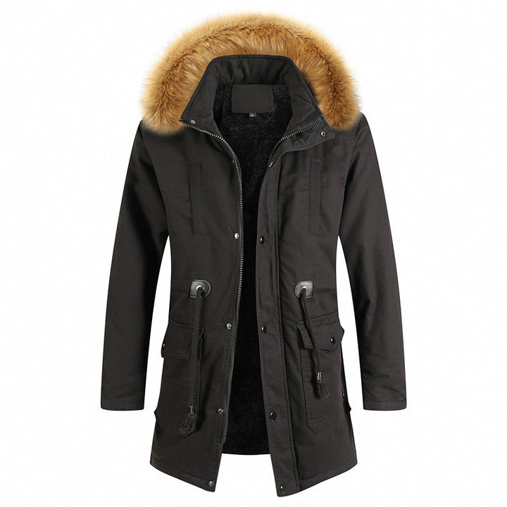 Herren warme Winterjacke mit abnehmbarer Kapuze und Fleecefutter Echoarchiv