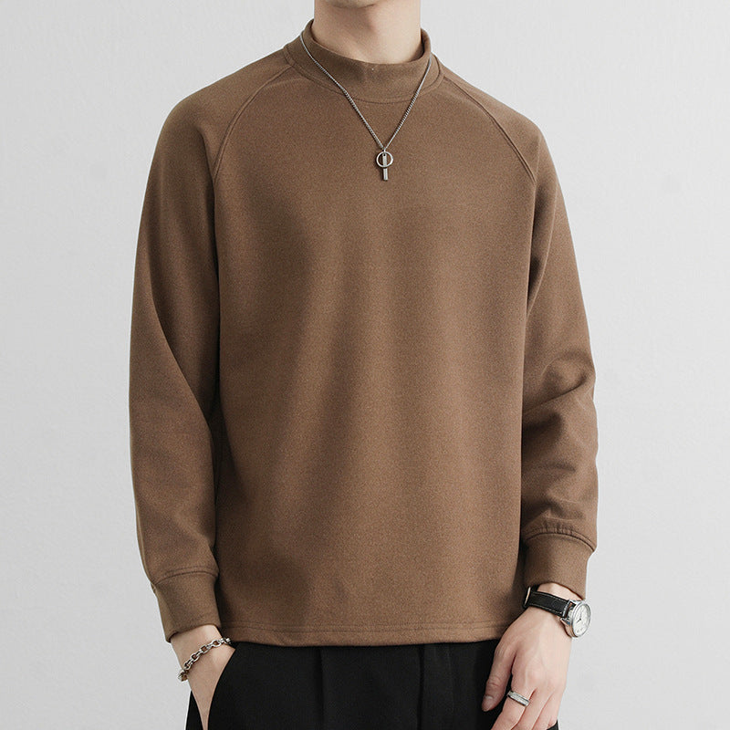 Herren Minimalistisches Mockneck-Sweatshirt aus Tech‑Fleece mit Raglanärmeln Echo Archiv