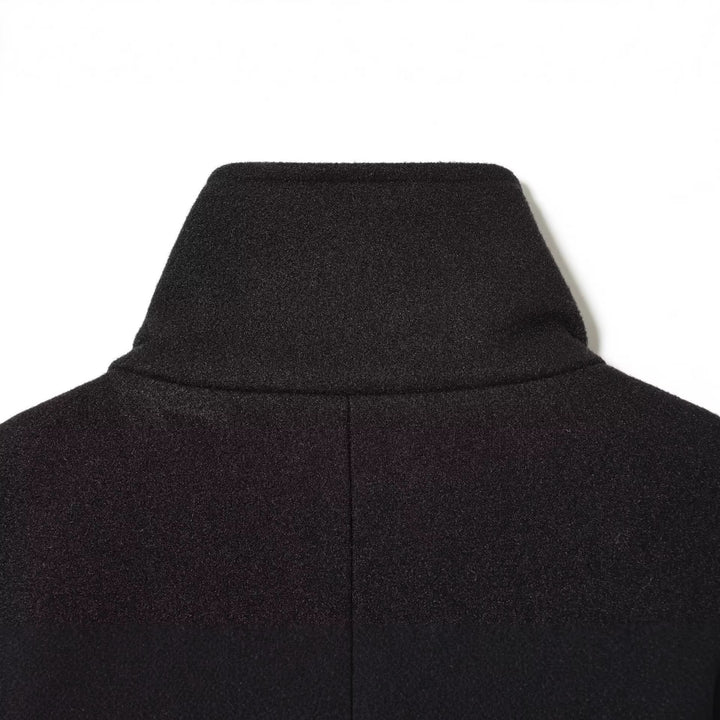 Damen Kurze Boxy-Wollmix-Jacke mit Stehkragen und aufgesetzten Pattentaschen Echoarchiv