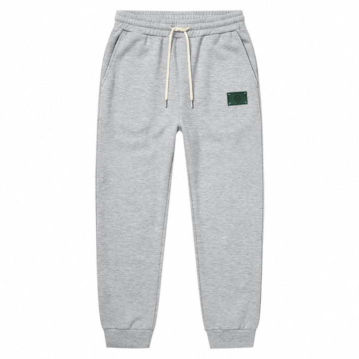 Herren Minimalistische Fleece-Jogginghose mit elastischem Tunnelzug und schmalen Bündchen – Sorevano