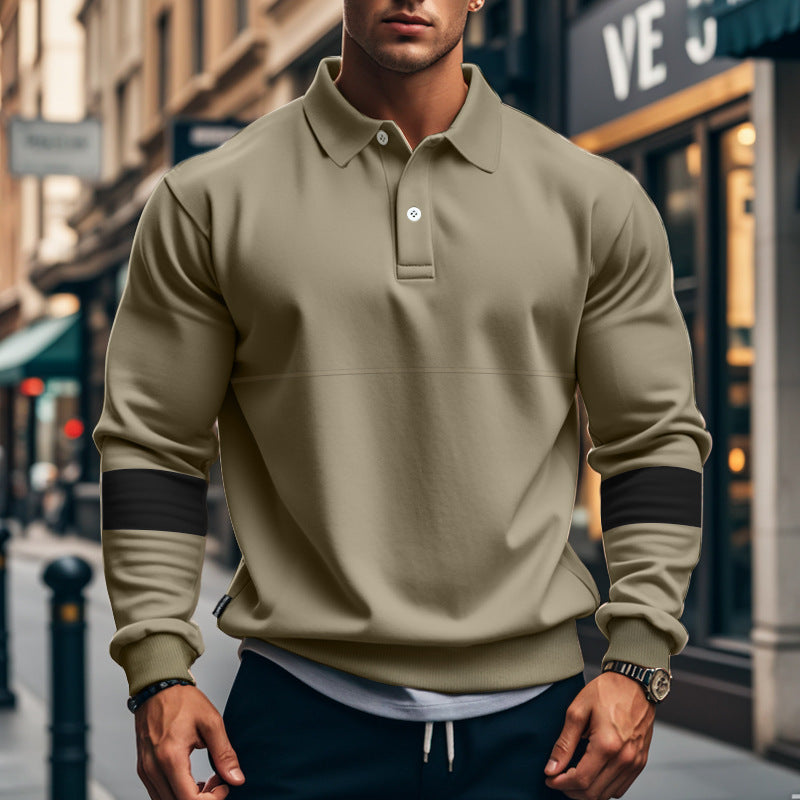 Herren modischer Pullover mit stylischen Kontrastelementen Echoarchiv
