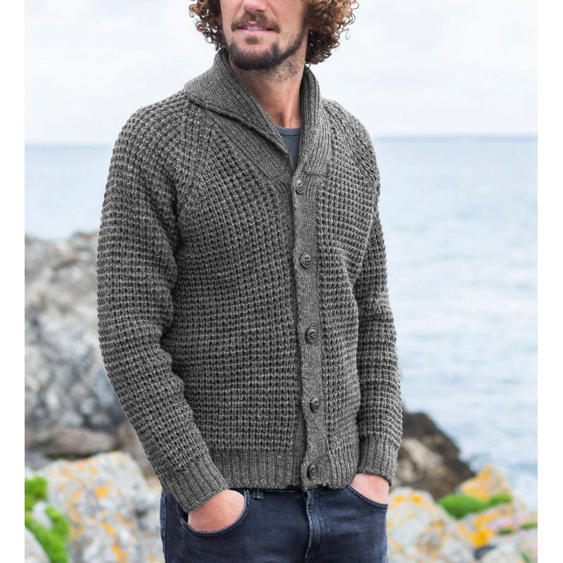 Herren Strickjacke mit feinem Strukturdesign und praktischen Knöpfen Echoarchiv