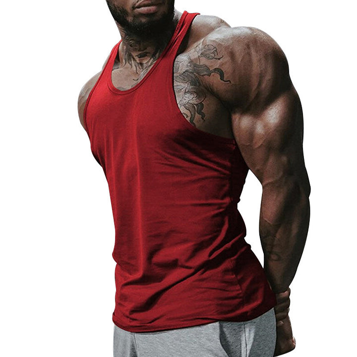 Herren atmungsaktives Fitness Tanktop mit Racerback-Design und körperbetontem Schnitt Echoarchiv