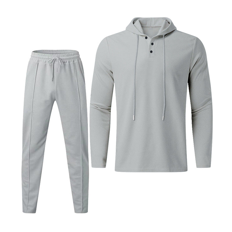 Herren sportives Hoodie und Jogginghose Set im strukturierten Design Echoarchiv