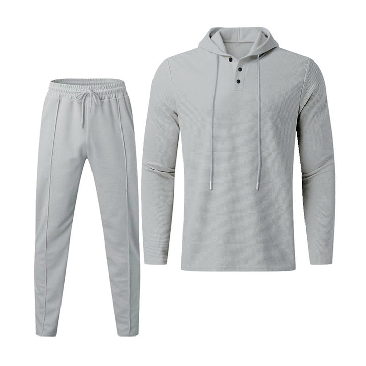 Herren sportives Hoodie und Jogginghose Set im strukturierten Design Echoarchiv