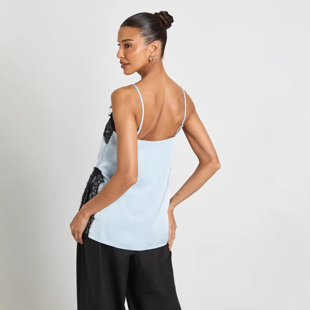 Damen Satin Cami mit Spitzenakzenten Echo Archiv