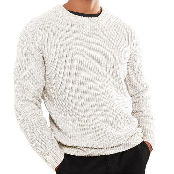 Herren Strickpullover mit strukturiertem Design und Rundhalsausschnitt Echoarchiv